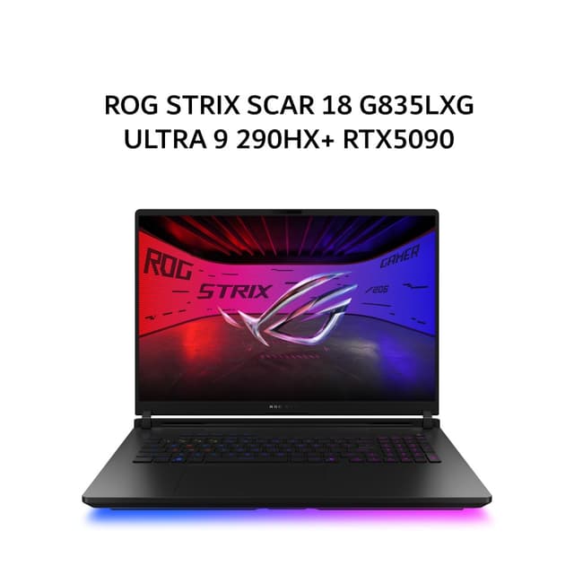 ASUS ROG STRIX SCAR 18 G835LXG ULTRA 9 290HX+ RTX5090 24GB/ 64GB 4TB RAID W11+OHS+M365B 18.0 4K MINILED 240HZ (BOX MOU) BLK