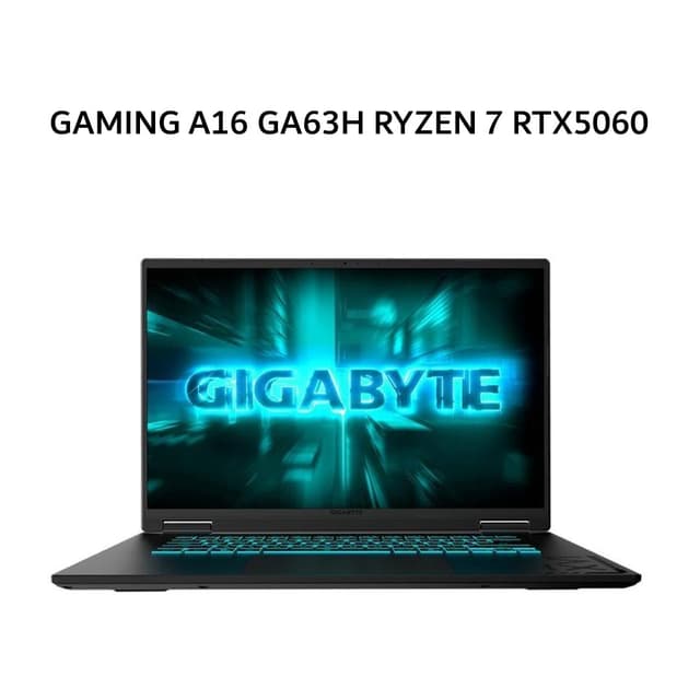 GIGABYTE GAMING A16 GA63H RYZEN 7 260 RTX5060 8GB/ 16GB 512GB W11+OHS 16.0WUXGA 165HZ RGB 2Y+2ADP BLACK