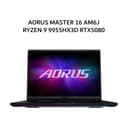 GIGABYTE AORUS MASTER 16 AM6J RYZEN 9 9955HX3D RTX5080 16GB/ 32GB 1TB W11+OHS 16.0WQXGA OLED 240HZ 3ZRGB 2Y+2ADP BLK - Image 1