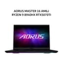 GIGABYTE AORUS MASTER 16 AM6J RYZEN 9 8940HX RTX5070TI 12GB/ 32GB 1TB W11+OHS 16.0WQXGA OLED 240HZ 3ZRGB 2Y+2ADP BLK - Image 1