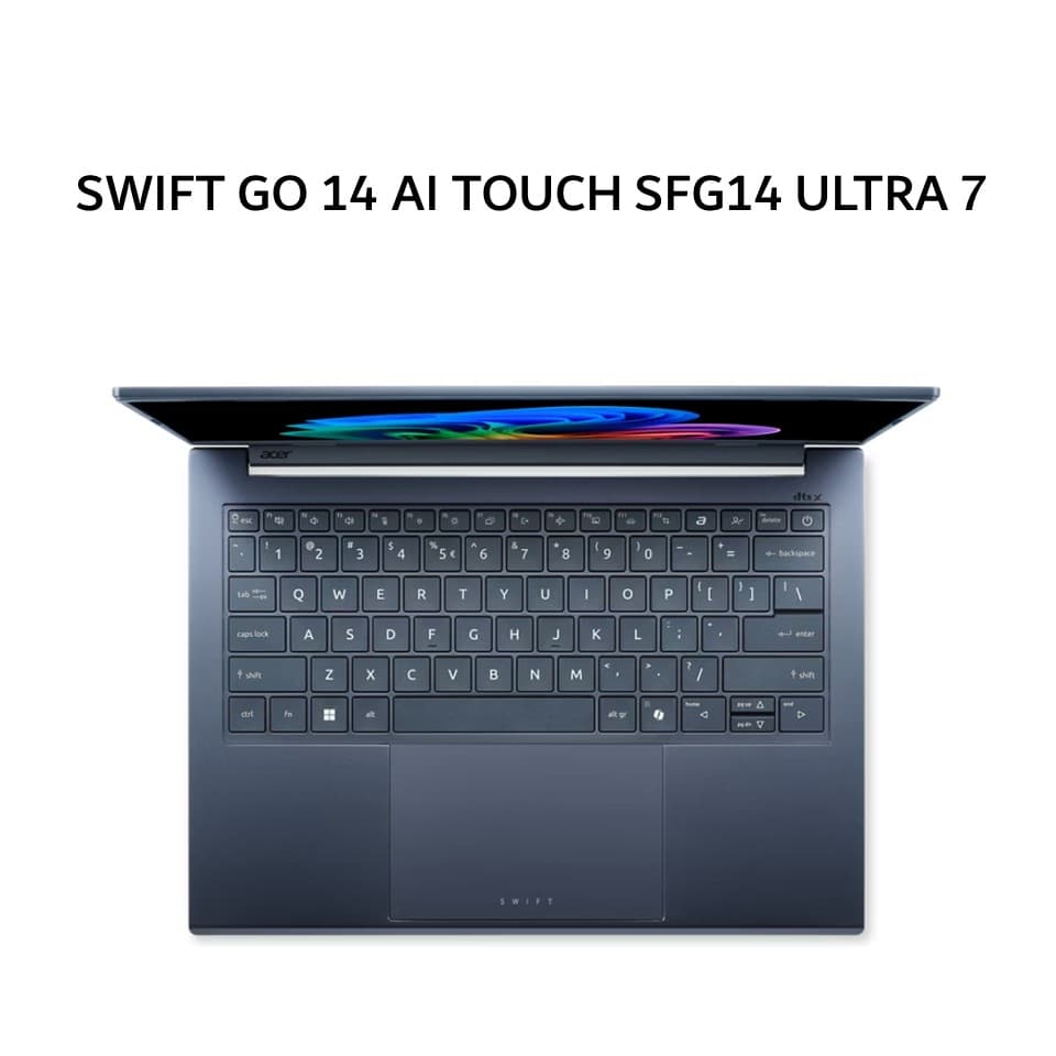 ACER SWIFT GO 14 AI TOUCH SFG14 ULTRA 7 256V 16GB 1TB W11+OHS+M365B 14.0WUXGA 100SRGB 2Y+ADP BLU -75.71NP