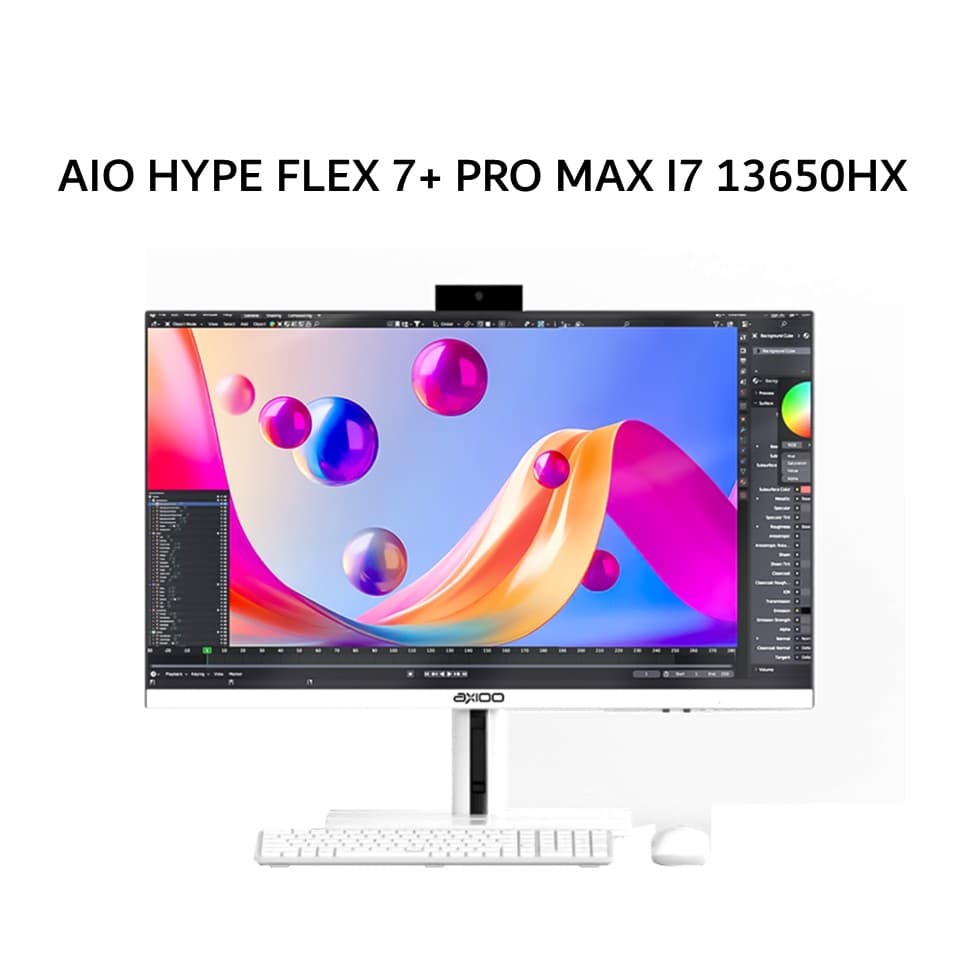 AXIOO AIO HYPE FLEX 7+ PRO MAX I7 13650HX 8GB 256GB W11 27.0FHD IPS WHT
