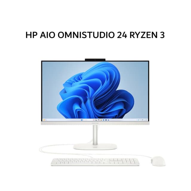 HP AIO OMNISTUDIO 24 RYZEN 3 30 8GB 512GB W11 23.8FHD IPS 1Y WHT -CV0111D