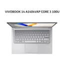 ASUS VIVOBOOK 14 A1404VAP CORE 3 100U 8GB 256GB W11+OHS+M365B 14.0FHD VIPS SILVER -VIPS3823M - Image 1