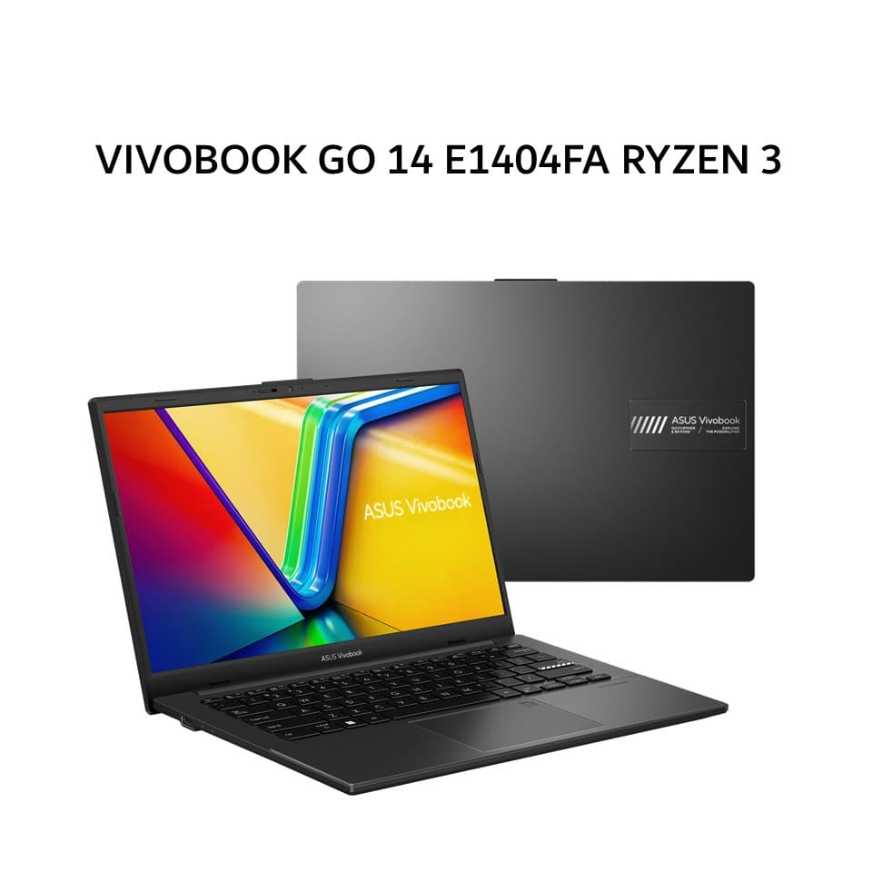 ASUS VIVOBOOK GO 14 E1404FA RYZEN 3 30 8GB 256GB W11+OHS+M365B 14.0FHD VIPS BLK -VIPS3824M