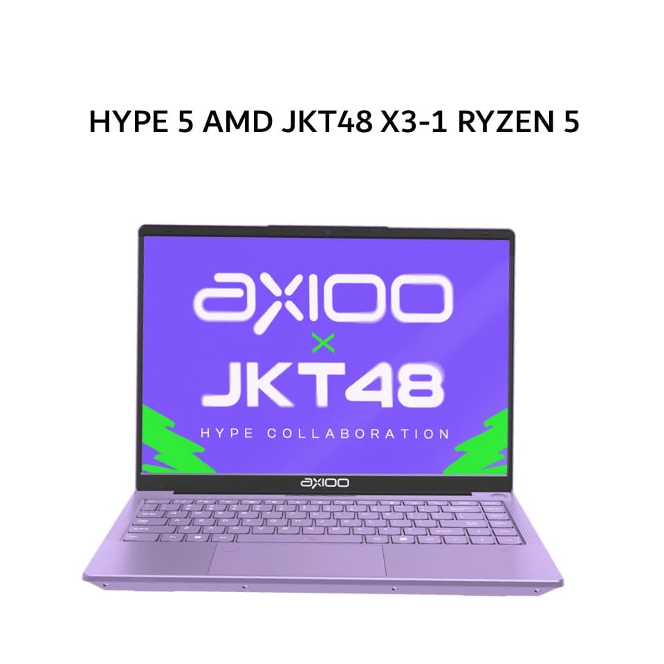AXIOO HYPE 5 AMD JKT48 X3-1 LOLLIPOP RYZEN 5 3501 8GB 256GB DOS 14.0FHD IPS BLIT PURPLE