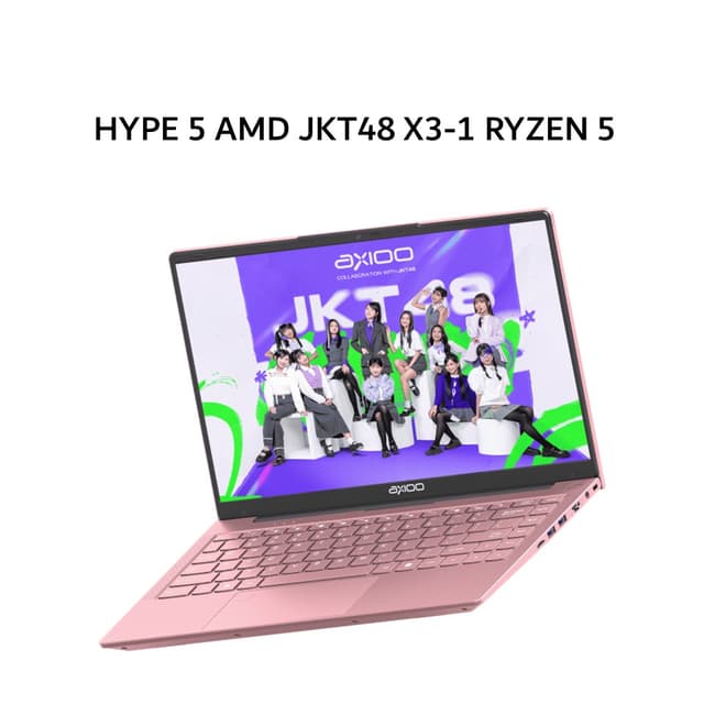 AXIOO HYPE 5 AMD JKT48 X3-1 LOLLIPOP RYZEN 5 3501 8GB 256GB W11 14.0FHD IPS BLIT PINK