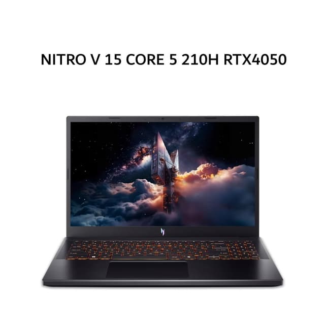 ACER NITRO V 15 CORE 5 210H RTX4050 6GB/ 16GB 512GB W11+OHS+M36B 15.6FHD IPS 180HZ 100SRGB 2Y+ADP BLK -52.51TE