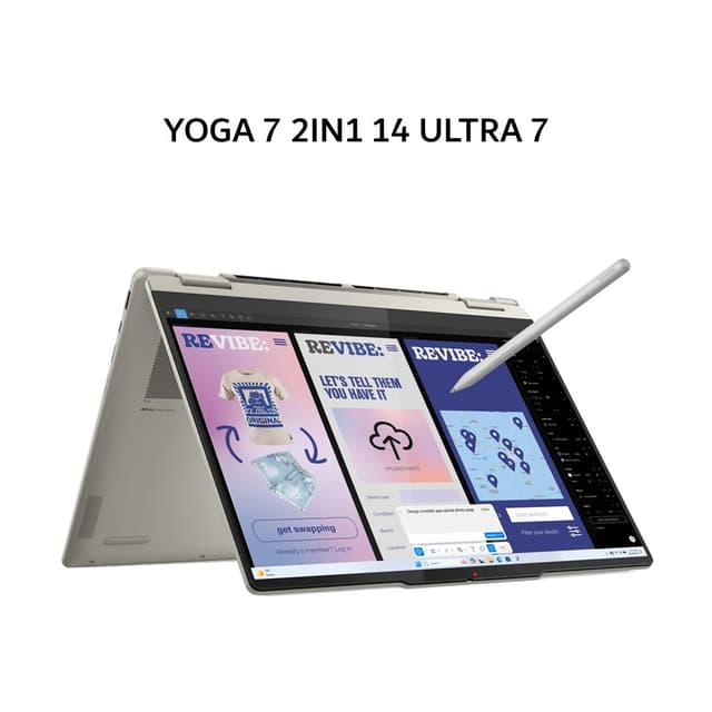 LENOVO YOGA 7 2IN1 ULTRA 7 256V 16GB 512GB W11+OHS+M365B 14.0 WUXGA OLED PEN 3Y PREM+3ADP SEASHELL -GQID
