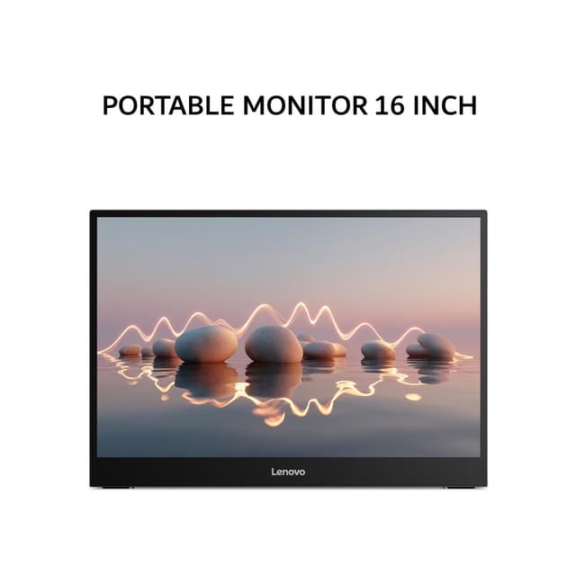 LENOVO PORTABLE MONITOR 16 INCH L16 IPS FHD 1080P 6MS 60HZ DP+USB-C TILT 3Y