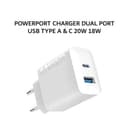 ANKER POWERPORT CHARGER 20W 18W DUAL PORT USB TYPE A & C - A2348 - WHITE - Variant 1