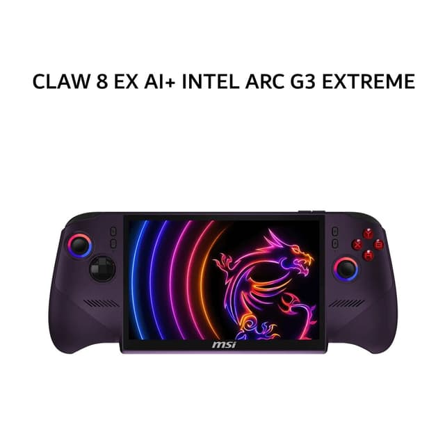 MSI CLAW 8 EX AI+ INTEL ARC G3 EXTREME 32GB 1TB 8.0 WUXGA 120HZ 100SRGB 2Y PURPLE