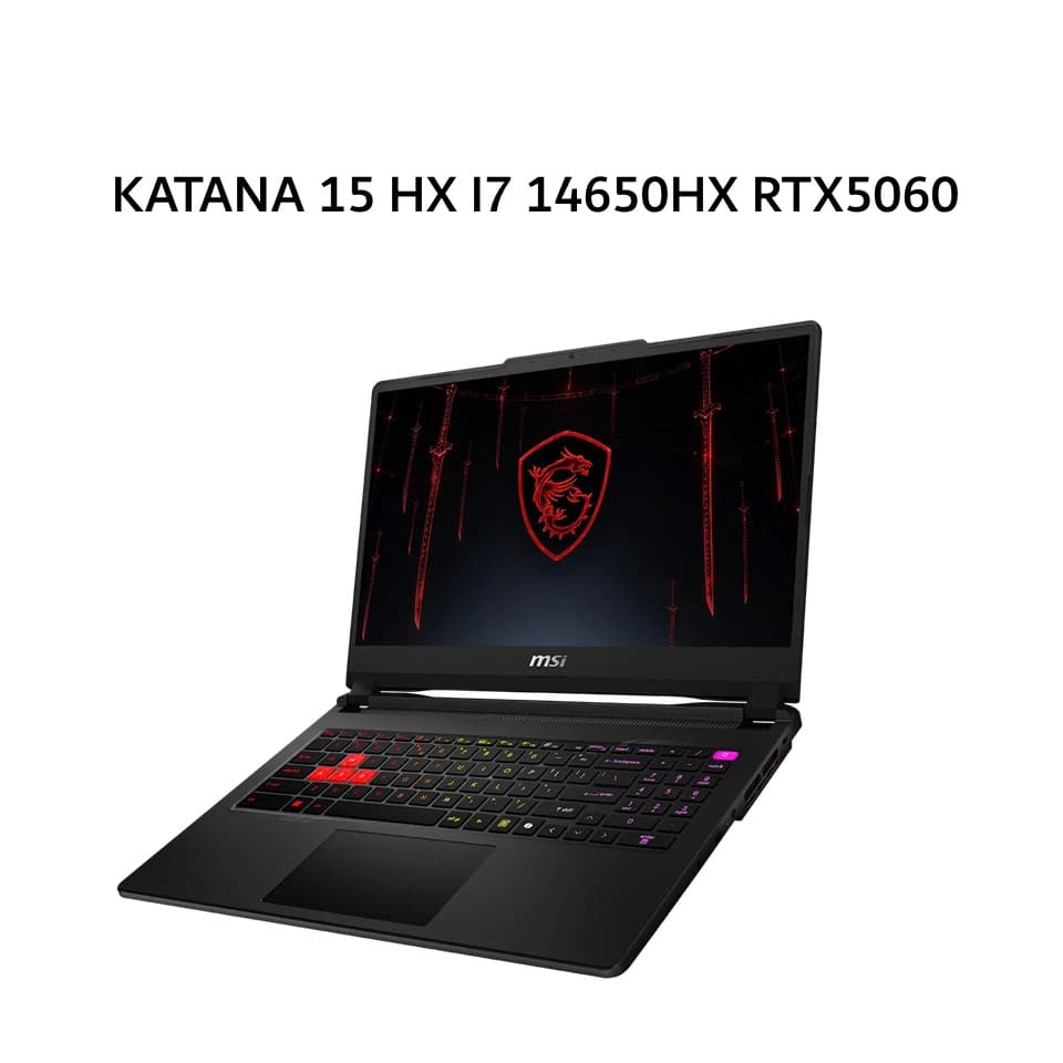 MSI KATANA 15 HX I7 14650HX RTX5060 8GB/ 16GB 512GB W11+OHS 15.6FHD 100SRGB 4ZRGB 2Y+ADP BLK
