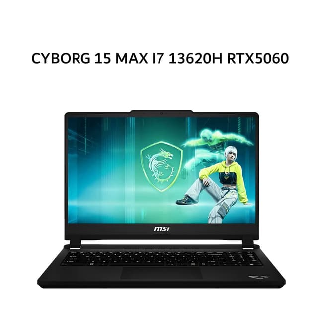 MSI CYBORG 15 MAX I7 13620H RTX5060 8GB/ 16GB 512GB W11+OHS 15.6FHD IPS 144HZ BLIT 2Y+ADP BLK -C13WFO.694