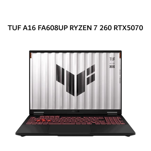 ASUS TUF A16 FA608UP RYZEN 7 260 RTX5070 8GB/ 16GB 512GB W11+OHS+M365B 16.0WUXGA 165HZ 100SRGB (BOX MOU) GRY -R757J5G-HM