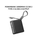 ORAIMO POWERBANK 10000MAH 22.5W 2 TYPE-C & 1 USB-A OUTPUT WITH TYPE-C CABLE OPB-7103C - BLACK - Variant 1