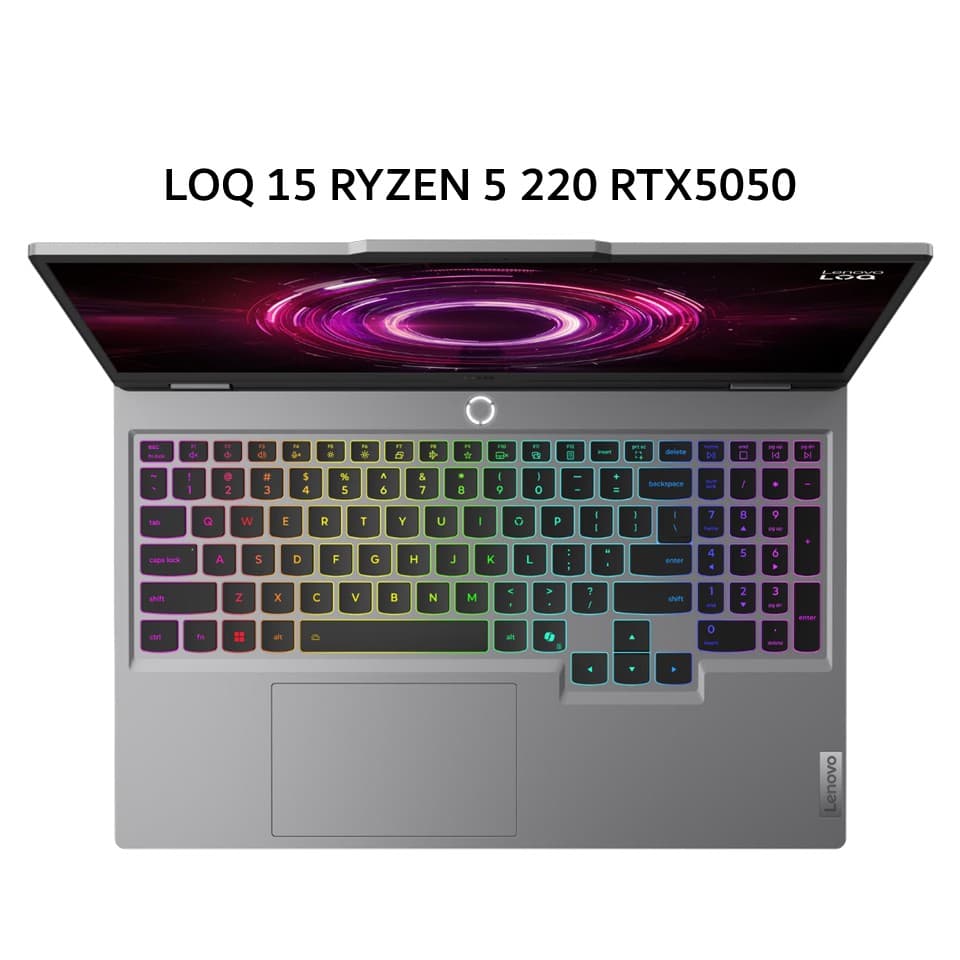 LENOVO LOQ 15 RYZEN 5 220 RTX5050 8GB/ 16GB 512GB W11+OHS+M365B 15.6FHD 144HZ 100SRGB 24ZRGB 2Y+2ADP GRY -73ID