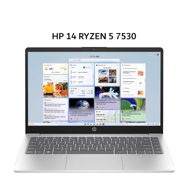 HP 14 RYZEN 5 7530 8GB 512GB W11+OHS+M365B 14.0FHD IPS BLIT 2Y SLV -EM0530AU