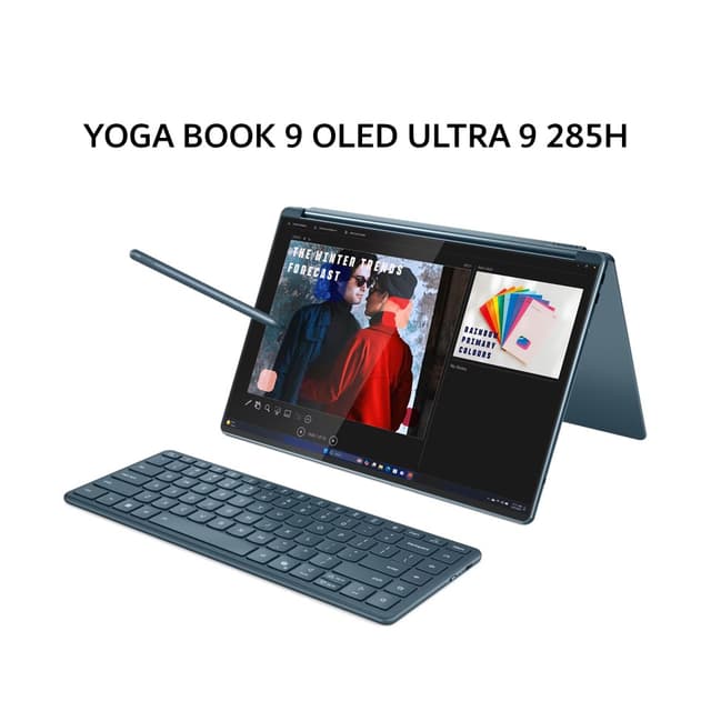LENOVO YOGA BOOK 9 ULTRA 9 285H 32GB 1TB W11+OHS+M365 2 X 14.0 2.8K WQXGA+ OLED 120HZ (BOX KB+MOU+SLE) 3Y+3ADP TIDAL TEAL -25ID