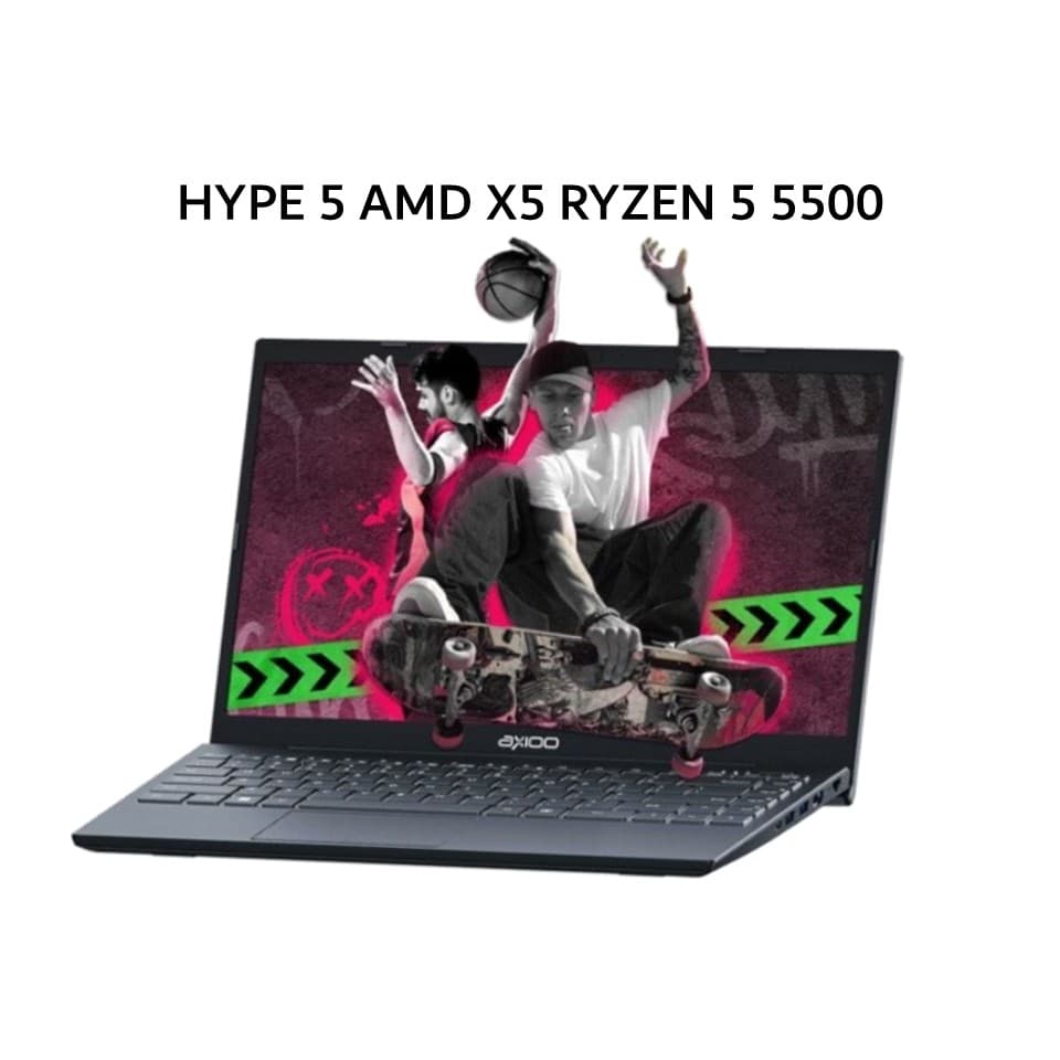 AXIOO HYPE 5 AMD X5 RYZEN 5 5500 8GB 256GB W11 14.0FHD IPS BLIT HDMI GRY
