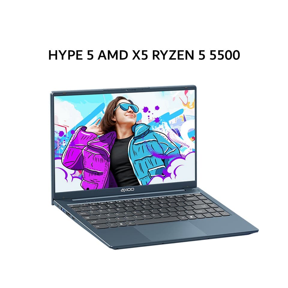 AXIOO HYPE 5 AMD X5 RYZEN 5 5500 8GB 256GB W11 14.0FHD IPS BLIT HDMI BLU