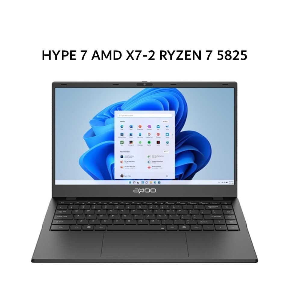 AXIOO HYPE 7 AMD X7-2 RYZEN 7 5825 8GB 512GB W11 14.0FHD IPS BLIT HDMI GRY