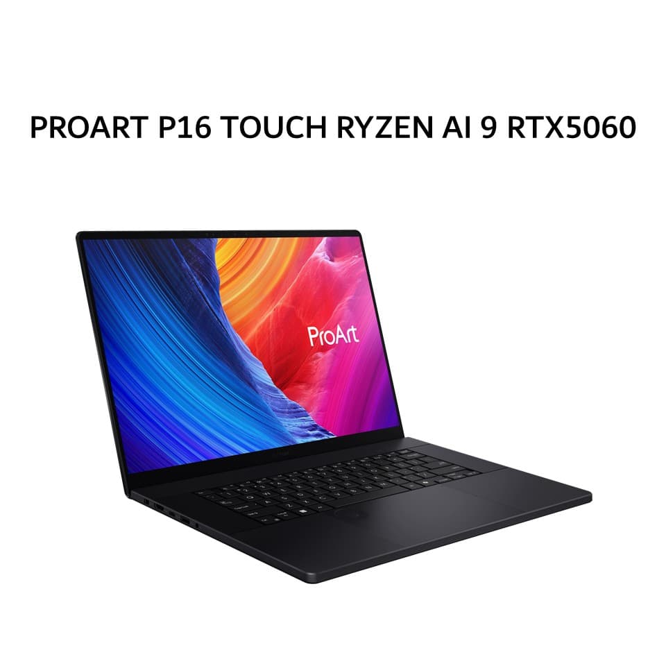 ASUS PROART P16 OLED TOUCH H7606WM RYZEN AI 9 370 RTX5060 8GB/ 32GB 1TB W11+OHS+M365B 16.0 3K BLACK -OLEDS9311TM