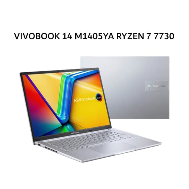 ASUS VIVOBOOK 14 M1405YA RYZEN 7 7730 16GB 512GB W11+OHS 14.0WUXGA VIPS FP SLV -VIPS7152M
