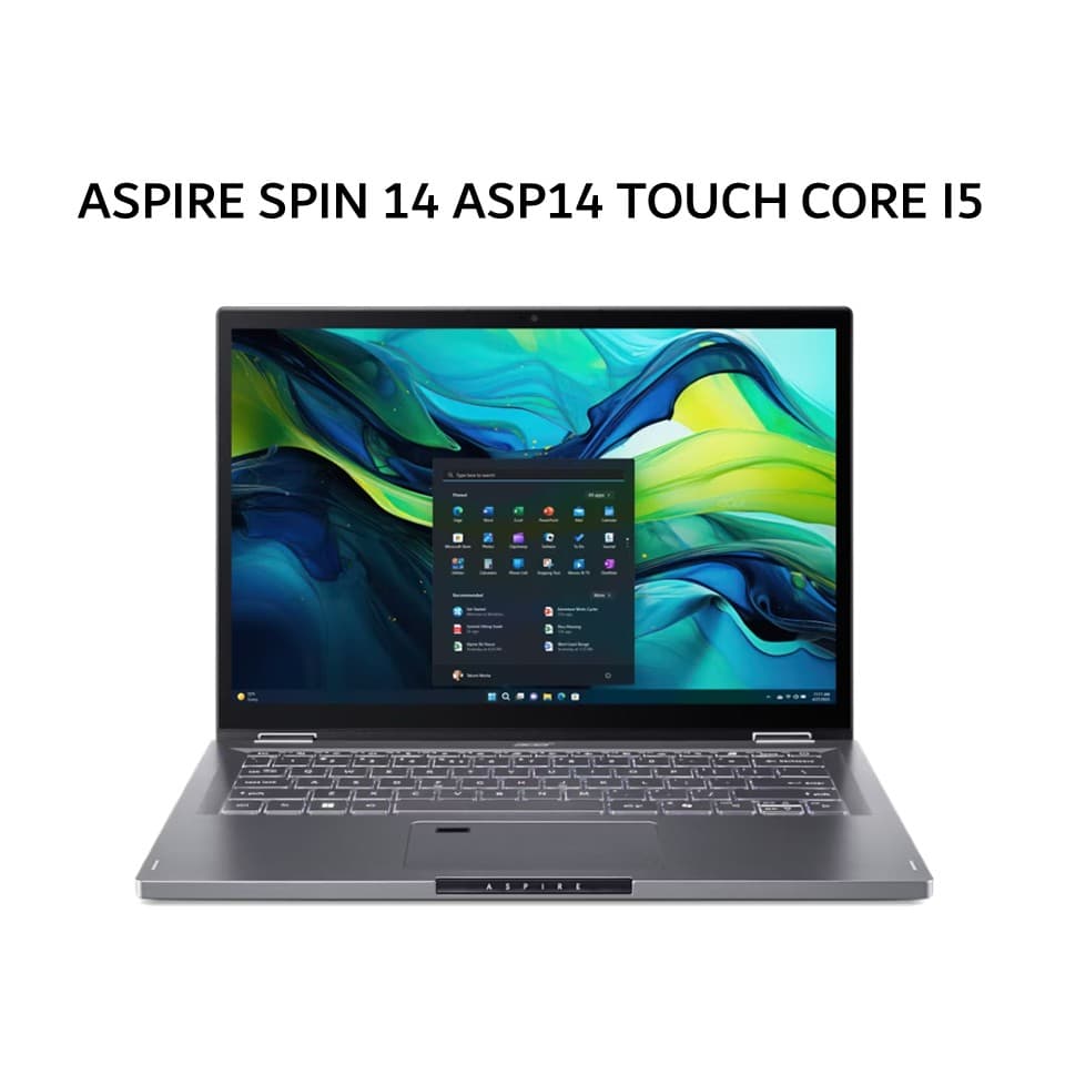 ACER ASPIRE SPIN 14 ASP14 TOUCH CORE I5 120U 16GB 512GB W11+OHS 14.0WUXGA PEN 2IN1 GRY -51MTN.59EF