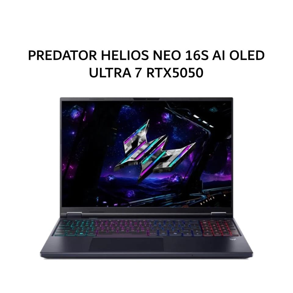 ACER PREDATOR HELIOS NEO 16S AI OLED ULTRA 7 255HX RTX5050 8GB/ 16GB 1TB W11+OHS 16.0WQXGA 240HZ 3Y+ADP -71-70Y9