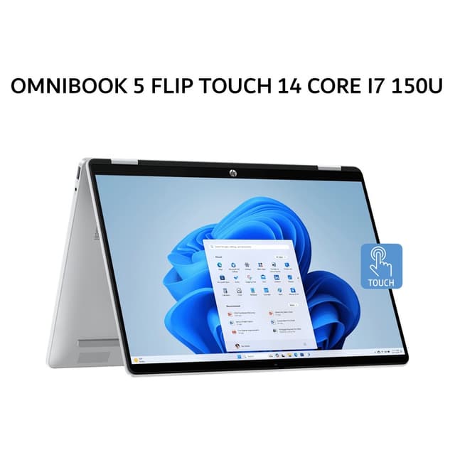HP OMNIBOOK 5 FLIP TOUCH 14 CORE I7 150U 16GB 512GB W11+OHS+M365B 14.0 2K 2Y+2ADP 2IN1 PEN SLV -FP0775TU