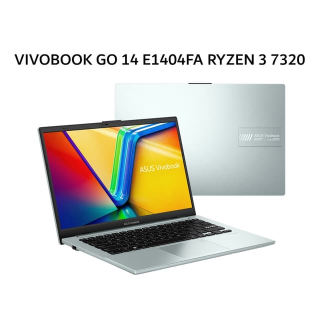 ASUS VIVOBOOK GO 14 E1404FA RYZEN 3 7320 8GB 256GB W11+OHS+M365B 14.0FHD GREEN GRY -FHD3822M