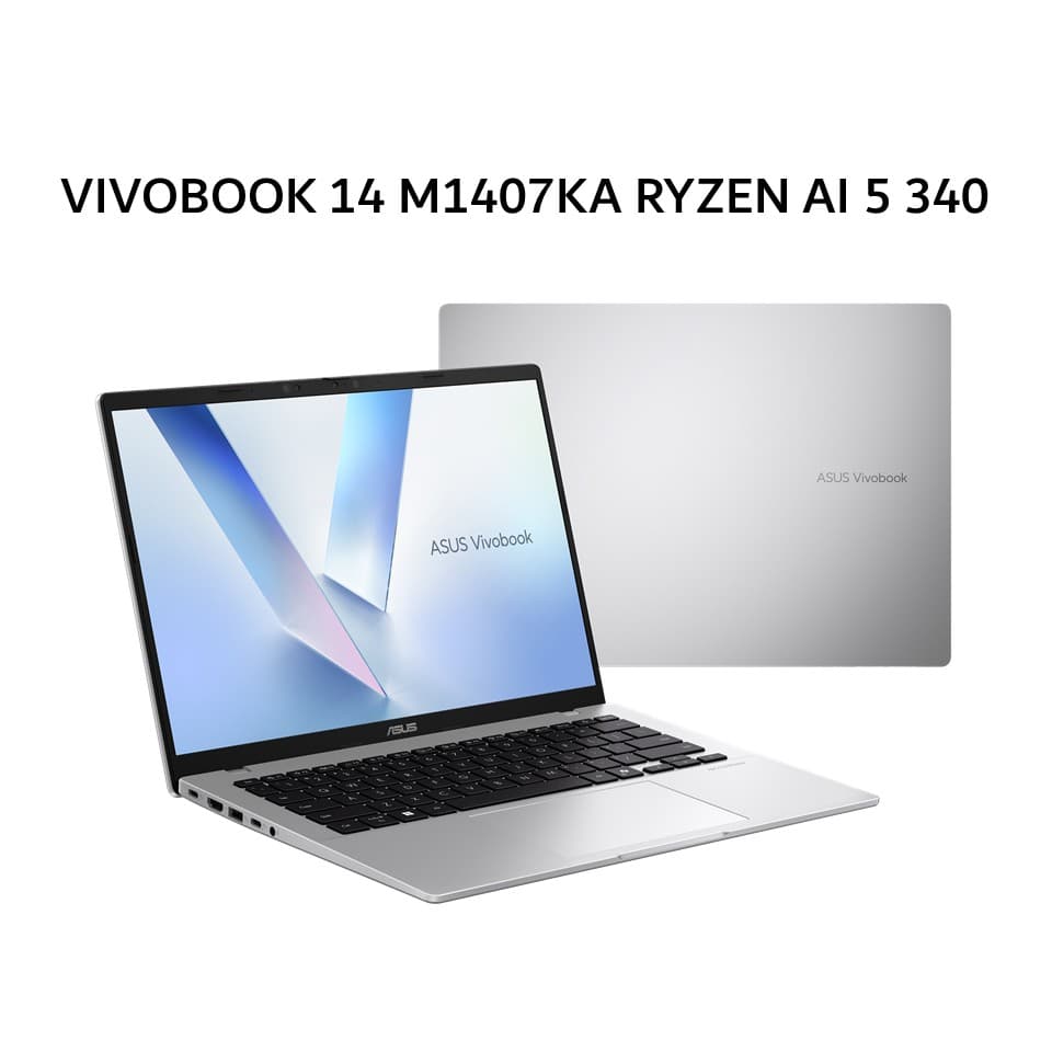ASUS VIVOBOOK 14 M1407KA RYZEN AI 5 340 16GB 512GB W11+OHS+M365B 14.0WUXGA SLV -VIPS5153M