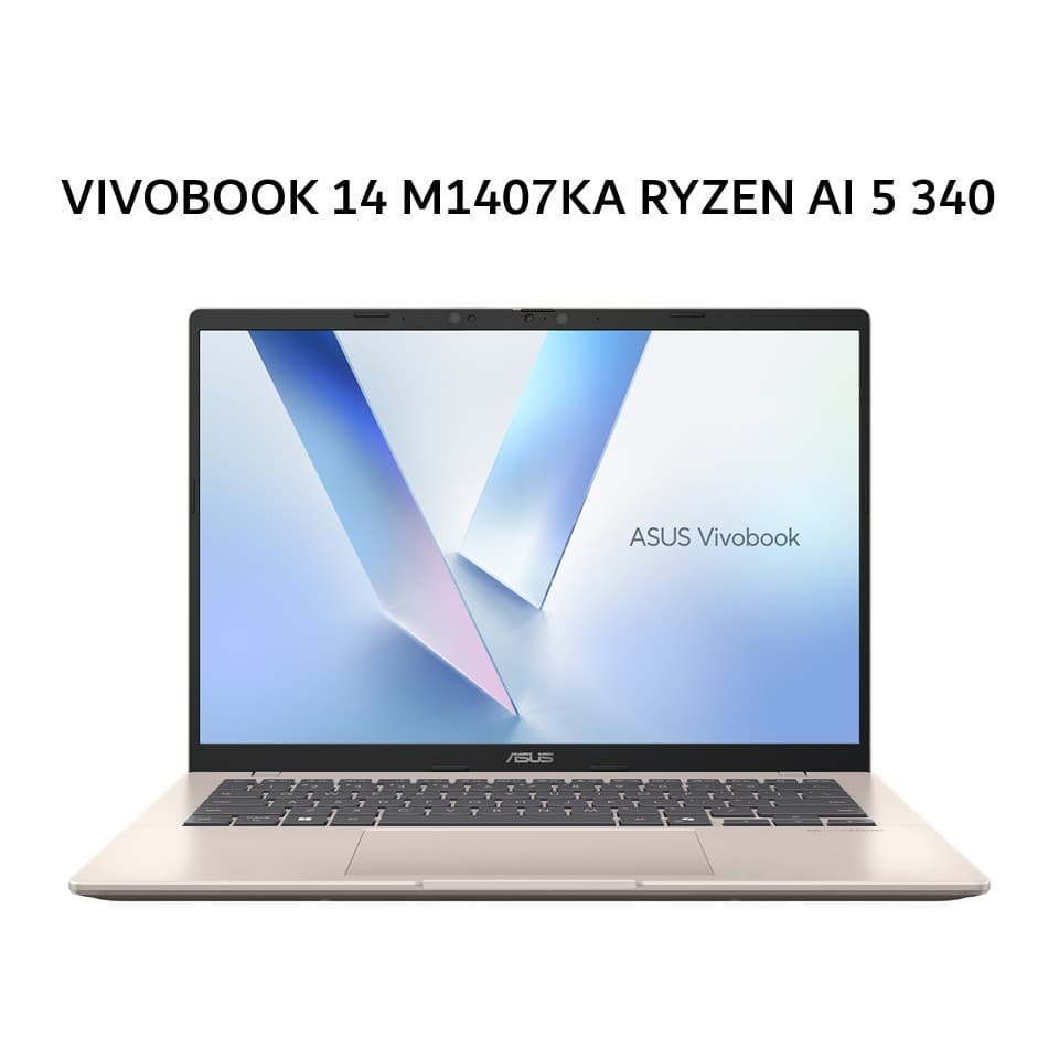 ASUS VIVOBOOK 14 M1407KA RYZEN AI 5 330 16GB 512GB W11+OHS+M365B 14.0 WUXGA GLD -VIPS5155M