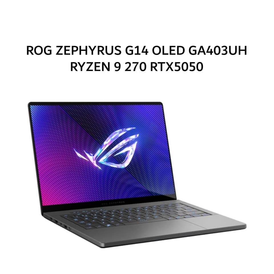 ASUS ROG ZEPHYRUS G14 OLED GA403UH RYZEN 9 270 RTX5050 8GB/ 32GB 1TB W11+OHS+M365B 14.0 NEBULA WQXGA+ 120HZ GRY -R9N55OL6G-HM