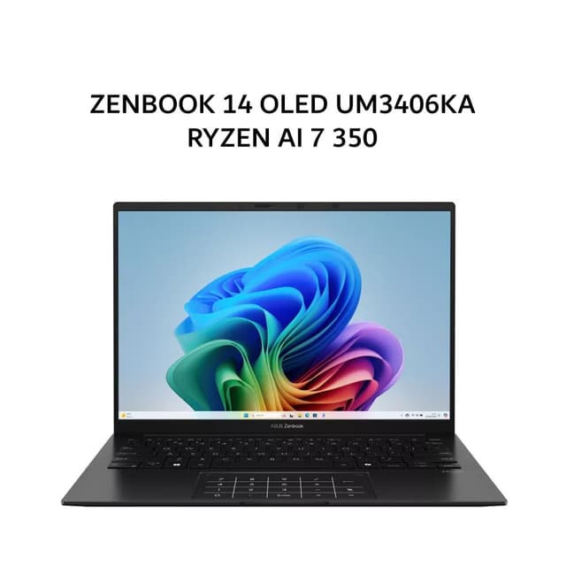 ASUS ZENBOOK 14 OLED UM3406KA RYZEN AI 7 350 32GB 1TB W11+OHS 14.0 BLK -OLEDS7311M