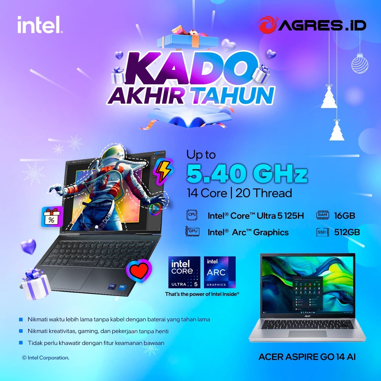 INTEL PROMO DES ACER ASPIRE GO 14 AI 71M.5471