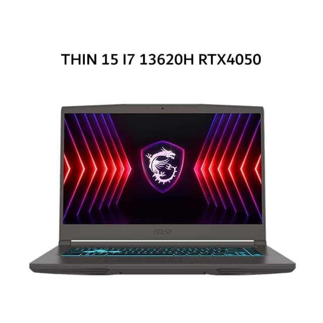 MSI THIN 15 I7 13620H RTX4050 6GB/ 16GB 512GB W11 15.6FHD 144HZ BLIT 2Y GRY -B13VE.2406