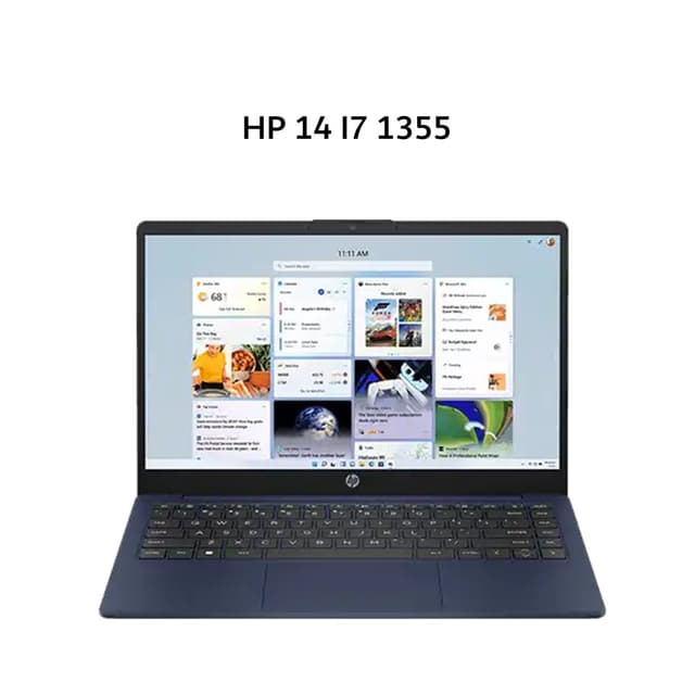 HP 14 I7 1355 16GB 512GB W11+OHS 14.0FHD IPS BLIT FP 2Y BLU -EP0018TU