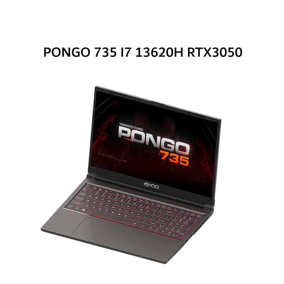 AXIOO PONGO 735 I7 13620H RTX3050 6GB/ 16GB 512GB W11 15.6FHD 144HZ IPS RGB 3Y GRY