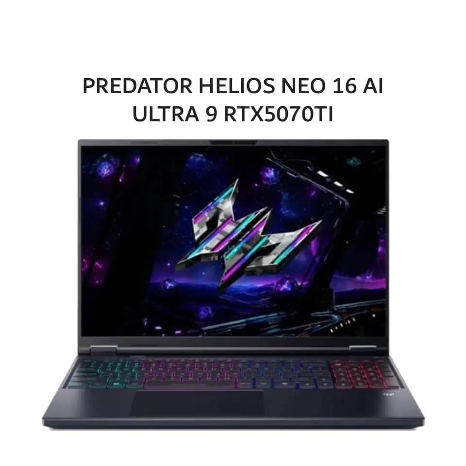 ACER PREDATOR HELIOS NEO 16 AI ULTRA 9 275HX RTX5070TI 12GB/ 32GB 1TB W11+OHS+M365B 16.0WQXGA 240HZ 100DCIP3 4ZRGB -73.945L