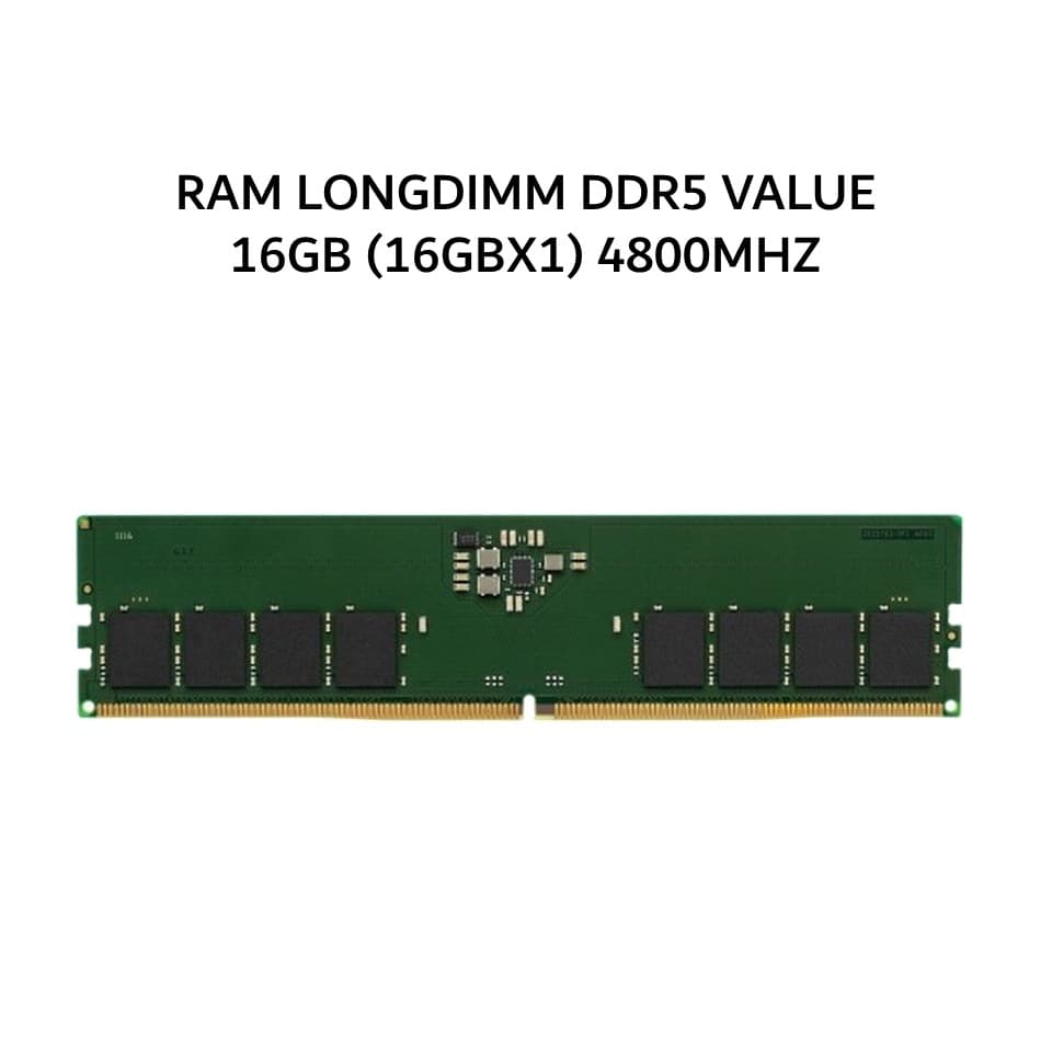 KINGSTON RAM LONGDIMM DDR5 VALUE 16GB (16GBX1) 4800MHZ CL40 - KVR48U40BS8-16