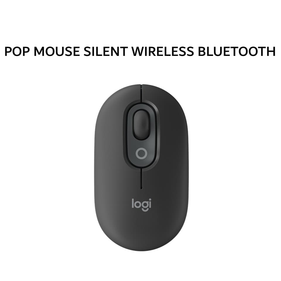LOGITECH POP MOUSE WIRELESS BLUETOOTH SILENT EMOJI KEYS - GRAPHITE