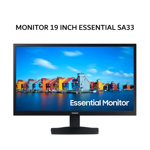 SAMSUNG MONITOR 19 INCH ESSENTIAL SA33 TN HD 768P 5MS 60HZ 1Y PART + 3Y SERVICE