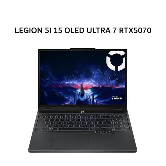 LENOVO LEGION 5I 15 OLED ULTRA 7 255HX RTX5070 8GB/ 32GB 512GB W11+OHS+M365B 15.1WQXGA 165HZ 24ZRGB 3Y+3ADP BLK -64ID
