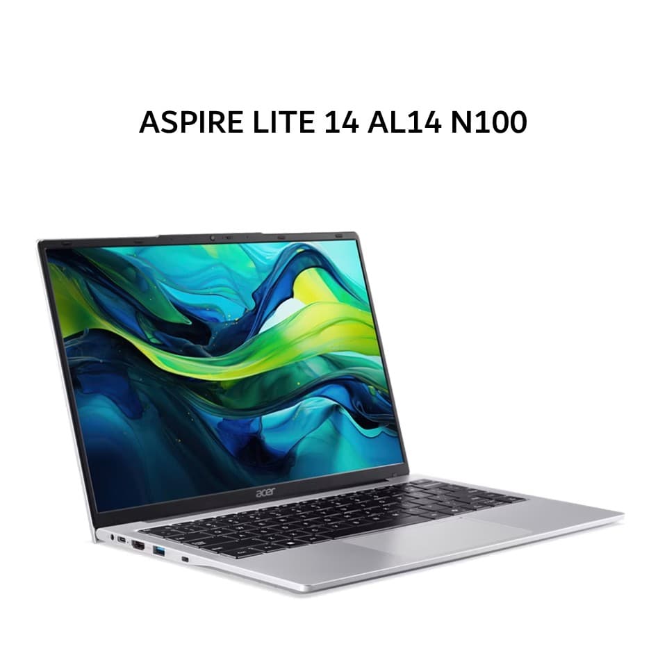 ACER ASPIRE LITE 14 AL14 N100 8GB 512GB W11+OHS 14.0WUXGA SLV -31P.C0G4