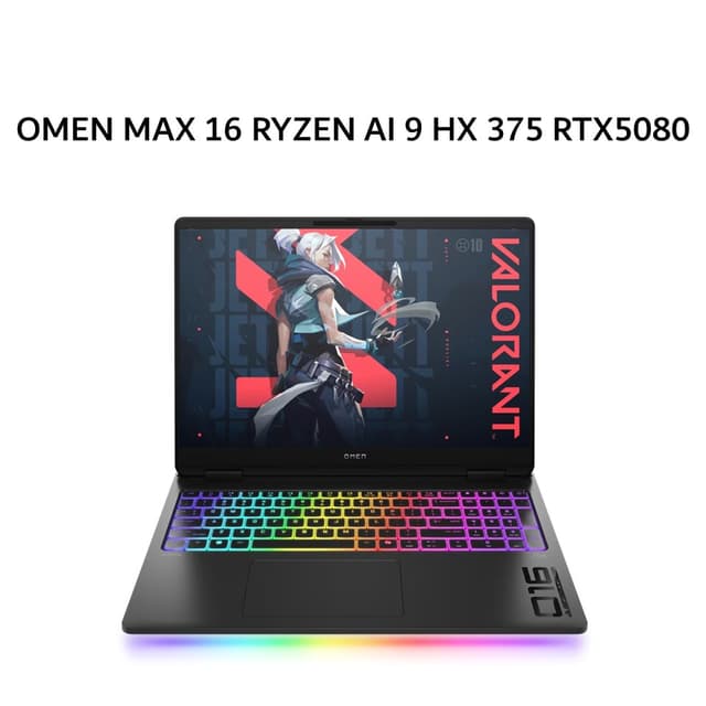 HP OMEN MAX 16 RYZEN AI 9 HX 375 RTX5080 16GB/ 32GB 1TB W11+OHS+M365B 16.0WQXGA 240HZ 100SRGB PKRGB 2Y+2ADP BLK -AK0777AX