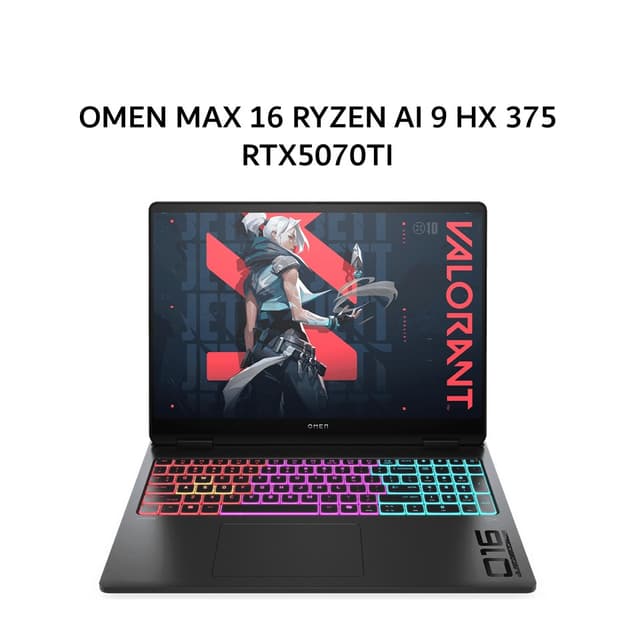 HP OMEN MAX 16 RYZEN AI 9 HX 375 RTX5070TI 12GB/ 32GB 1TB W11+OHS+M365B 16.0WQXGA 240HZ 100SRGB PKRGB 2Y+2ADP BLK -AK0775AX