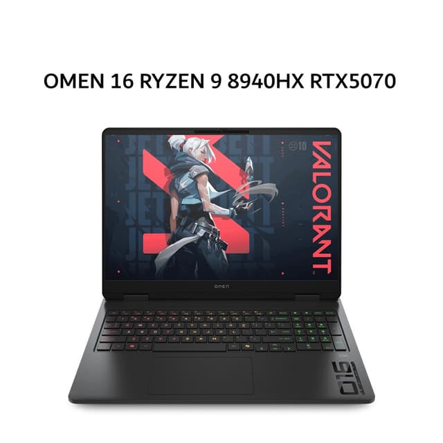 HP OMEN 16 RYZEN 9 8940HX RTX5070 8GB/ 24GB 1TB W11+OHS+M365B 16.0 2.5K 240HZ 4ZRGB 100SRGB 2Y+2ADP BLK -AP0169AX