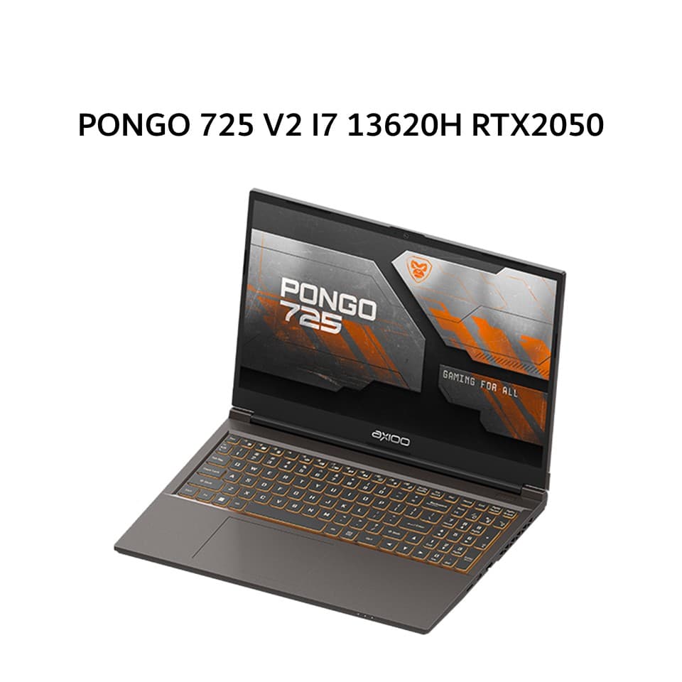 AXIOO PONGO 725 V2 I7 13620H RTX2050 4GB/ 16GB 512GB DOS 15.6FHD 144HZ IPS 3Y BLK